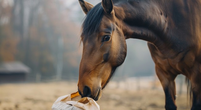 Paard Droge Slobber Eet