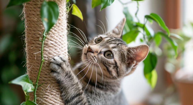 Kattenbomen met Bladeren